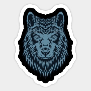 Vintage Wolf head Sticker